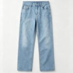 Light‑Wash Denim Pants